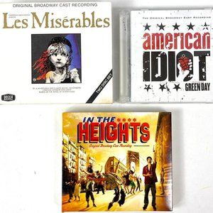 American Idiot In The Heights Les Miserables 3 CD Lot Cast Recording Soundtracks